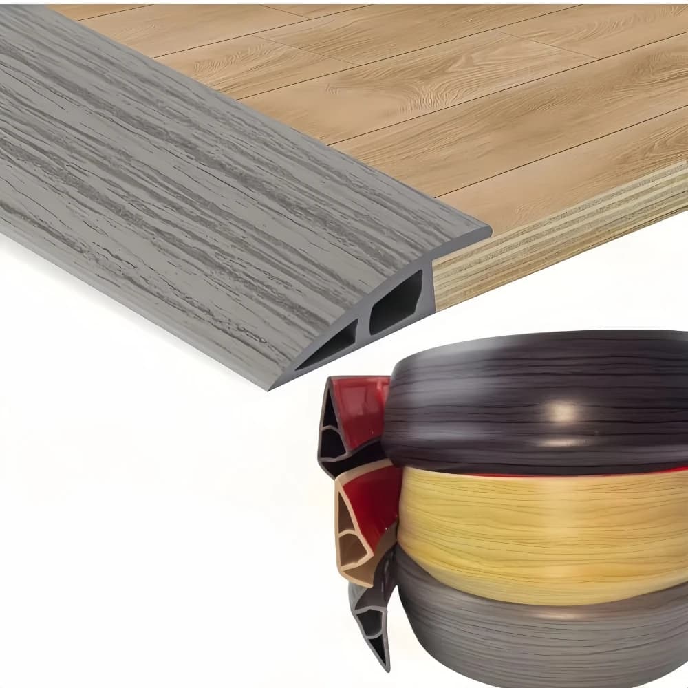 1pc 1m/2m 7cmX2cm Pvc Floor Transition Strip Waterproof Floor Transition Strip Non-slip Pvc Threshold Ramp for Doorways Gap