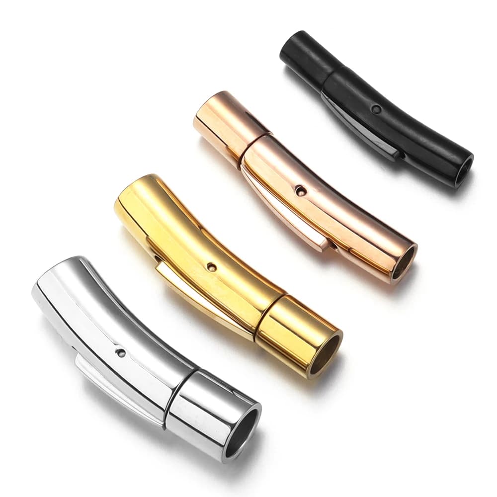 1pcs Stainless Steel Magnetic Clasp Fit for Dia 3/4/5/6mm Leather Cord Metal Buckle for Jewelry Making DIY Connector Accessories