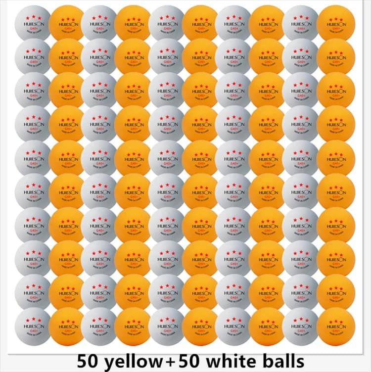 Huieson 3 Star Ping Pong Balls 50~100 PCS ABS 40+ New Material Table Tennis Balls Ping Pong Balls For Competition