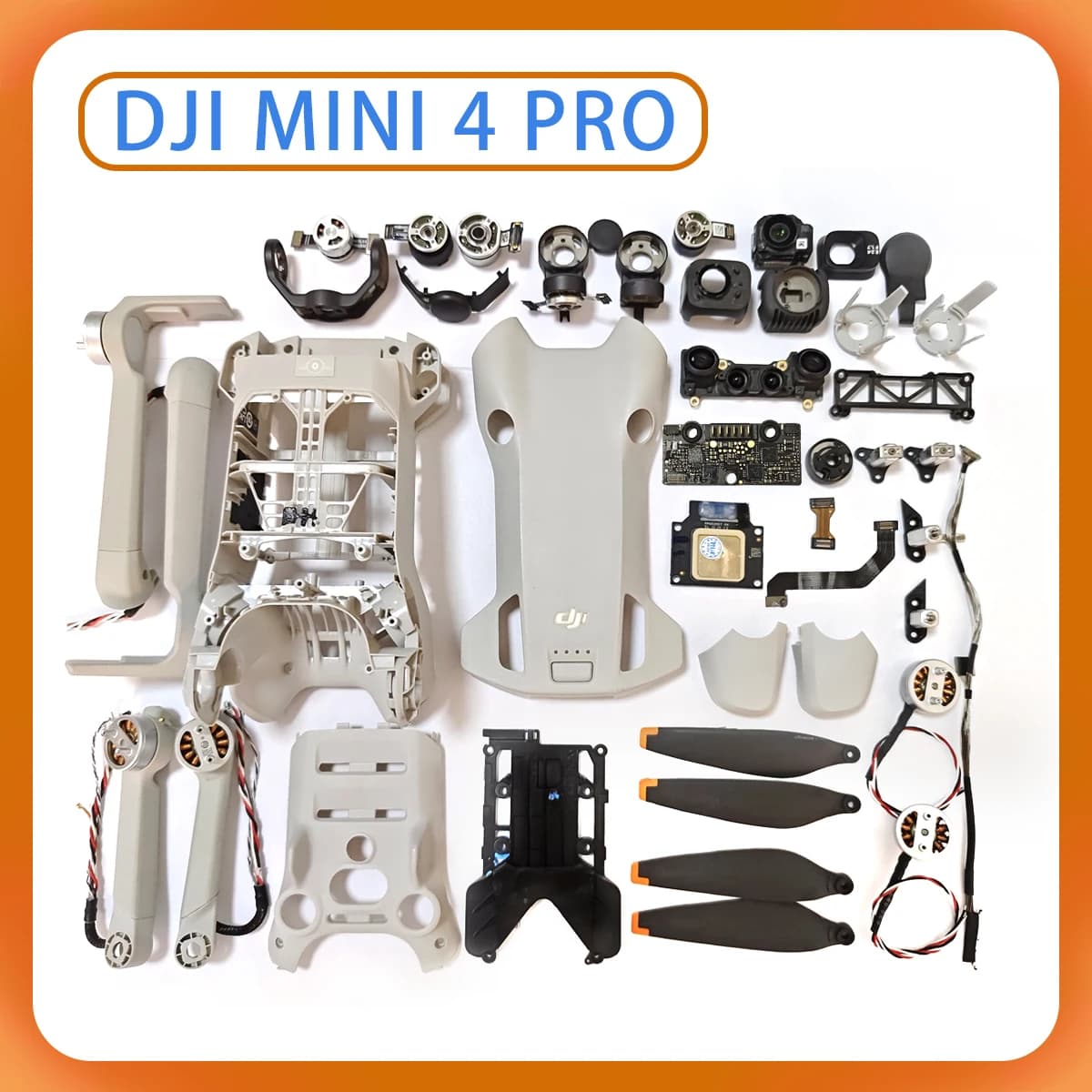 Original Mini 4pro gimbal camera, yaw motor, arm, case, gps ESC, pTZ, lens, drone accessories, suitable for DJI MINI4 PRO repair