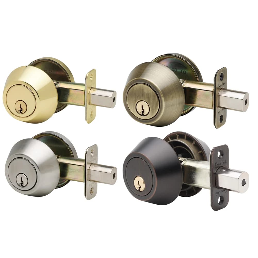 Copper Door Lock Cylinder Deadbolt Chrome Metal Dead Home Door Gate Single Cylinder Bolt Door Lock
