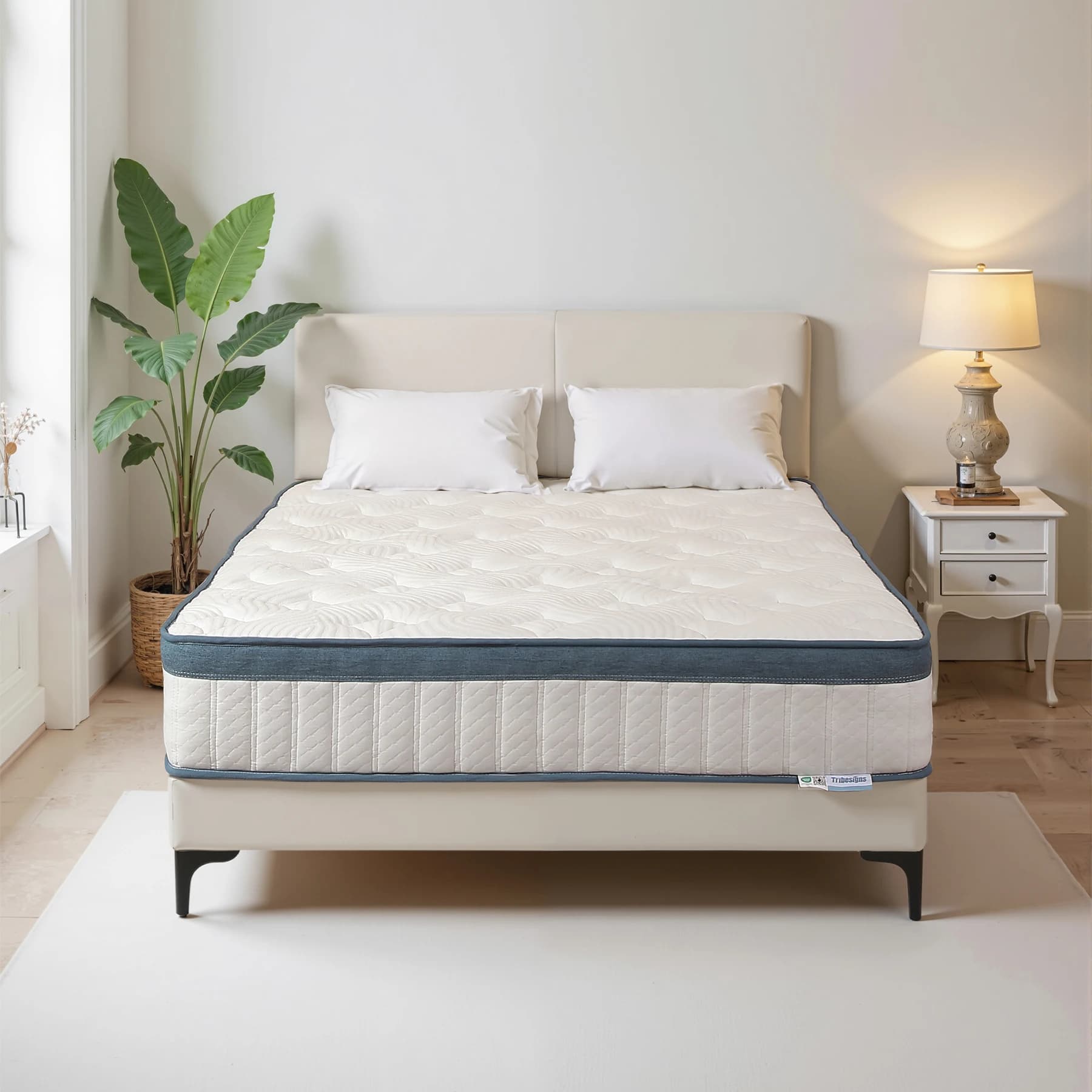 Tribesigns mattress 140x200 cm Height 25 cm Pocket spring Core mattress Medium Hardness H3 7-Zone Orthopedic mattress