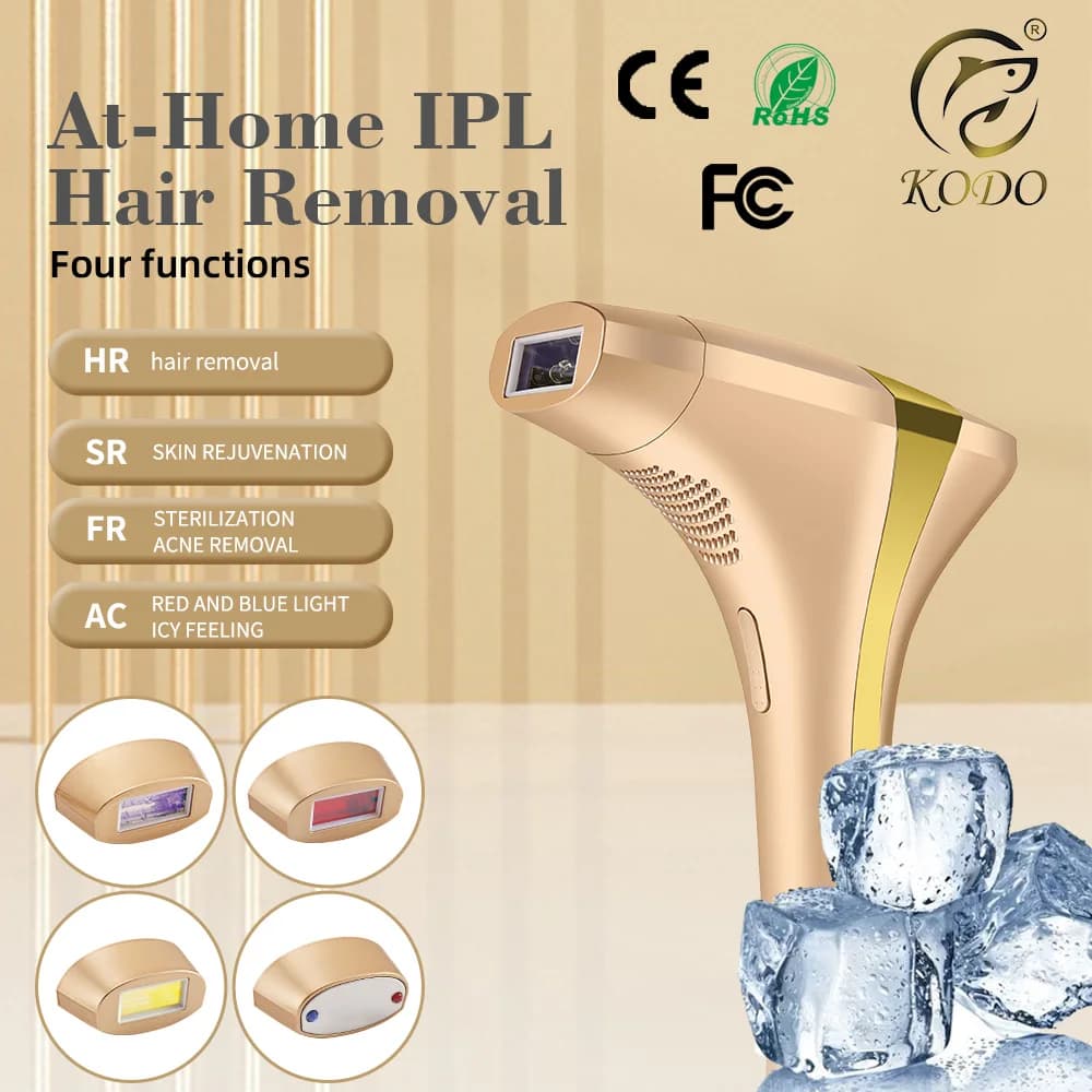 KODO 2026 High-end Customization Ice Laser Hair Removal Laser Epilator Permanent IPL Painless Photoepilator 4 in 1 Face and Body