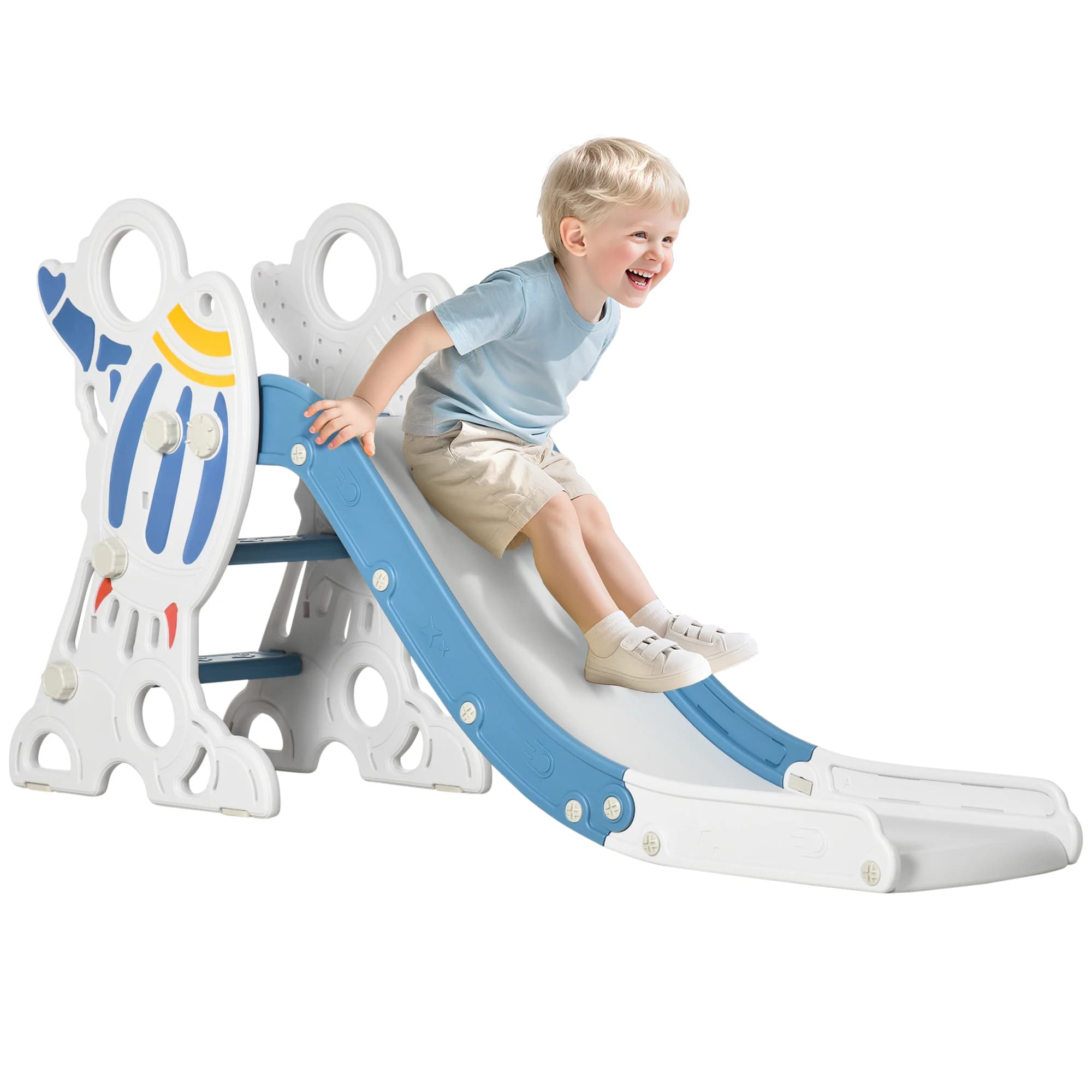 Aiyaplay Slide for Children 18-36 Months with 3 Stairs 157X46.5X80 cm Gray