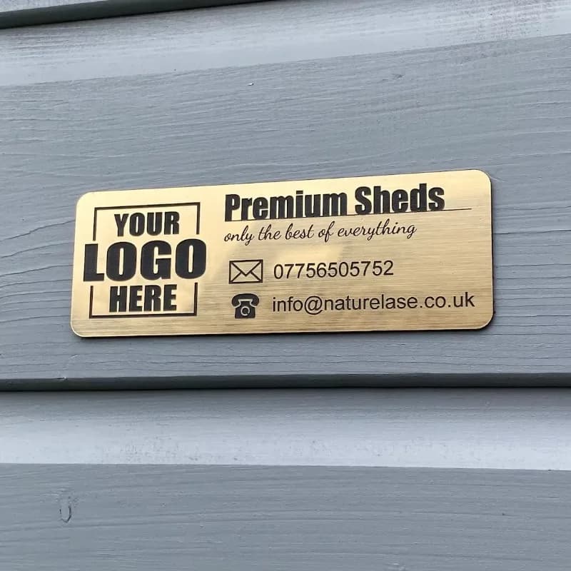 Free Customizable Steel Metal Tag Business ID Plate Personalized Engraved any Text Logo Name  Plaques & Signs for Mail Box/ Door
