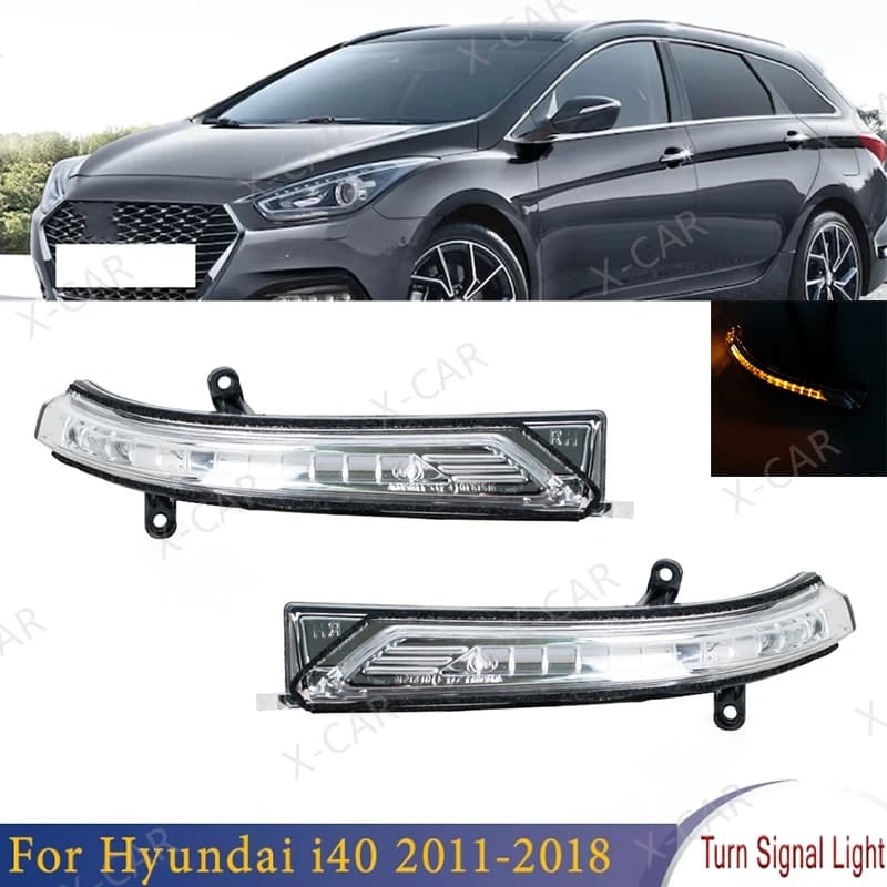 For Hyundai I40 2011 2012 2013 2014 2015 2016 2017 2018 LED Rearview Side Mirror Turn Signal Light Lamp 876143Z000 876243Z000