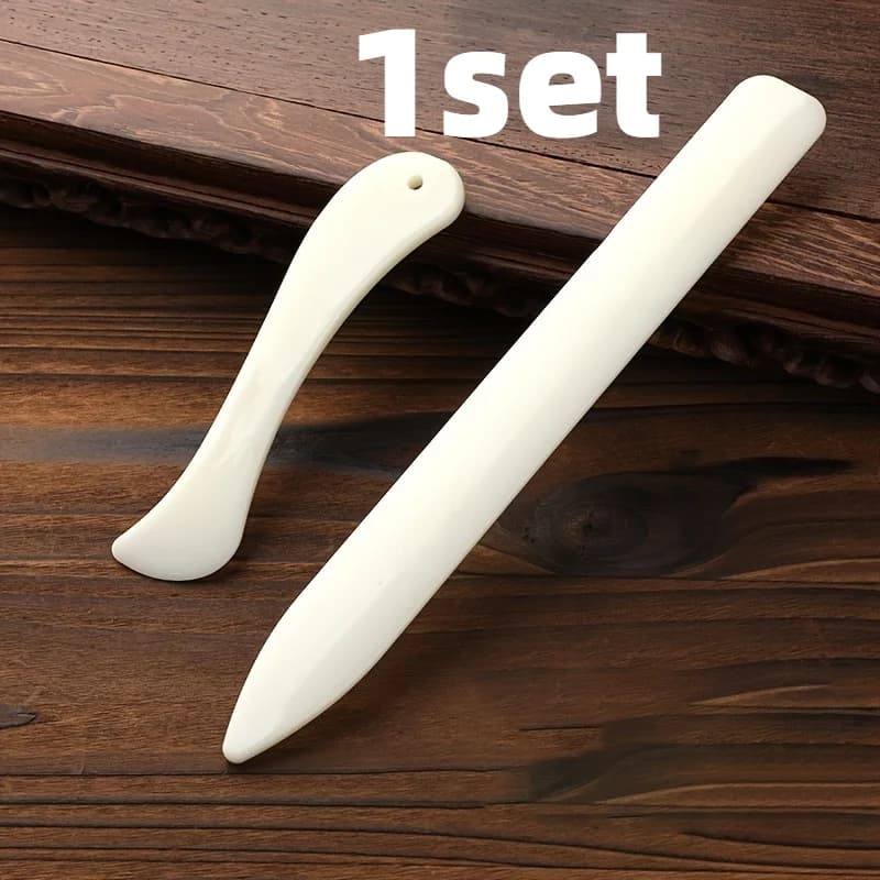1set Bone Clip Set,Plastic Paper Creasing Tool,Book Binding Tool,Origami Craft Making Tool,Quilted Leather Hand Binding Tool.