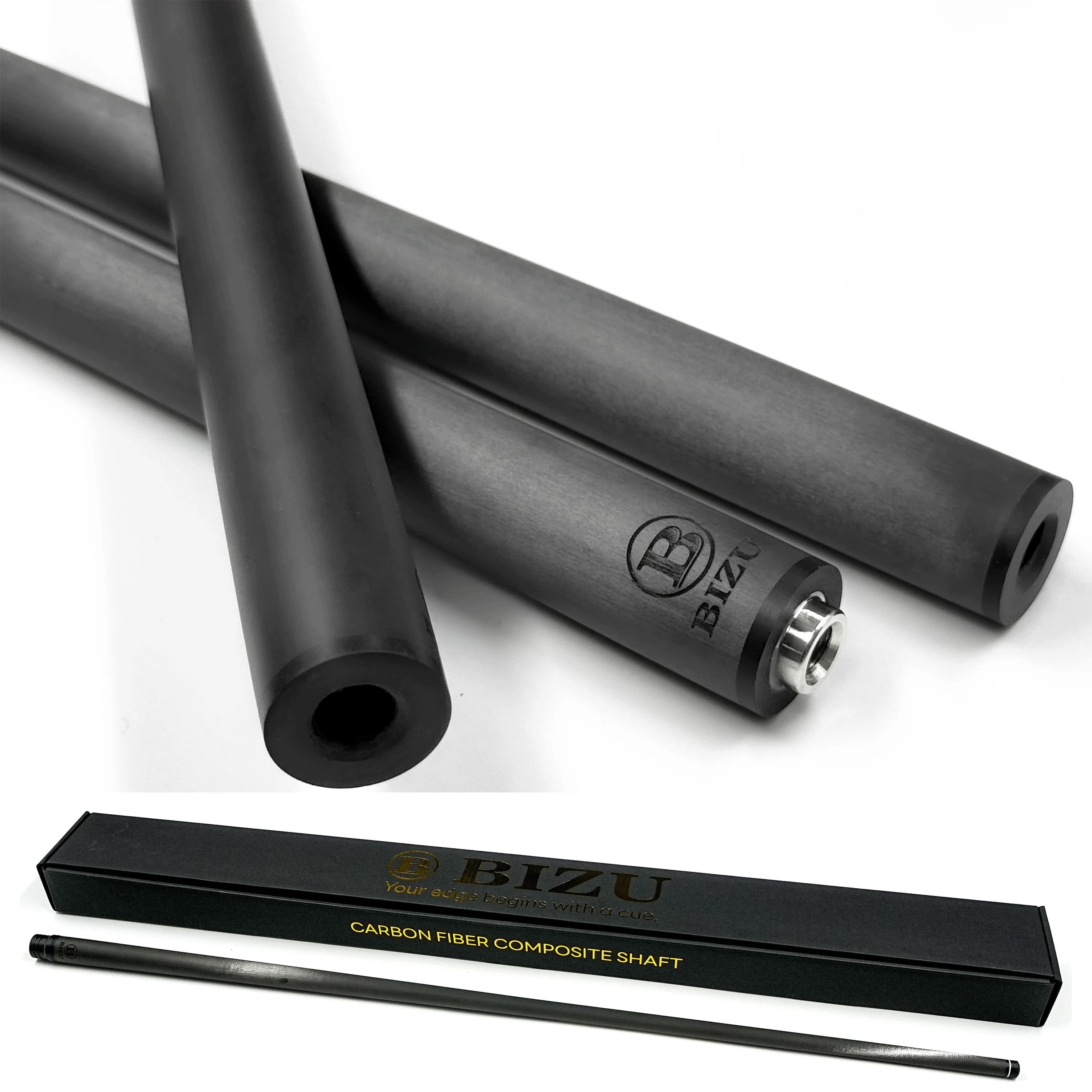 BIZU Carbon Fiber Snooker Cue Shaft 12.5mm Tip Steel Joint Pool Billiards Cue Stick Accessories for Billiard Supplies,only shaft