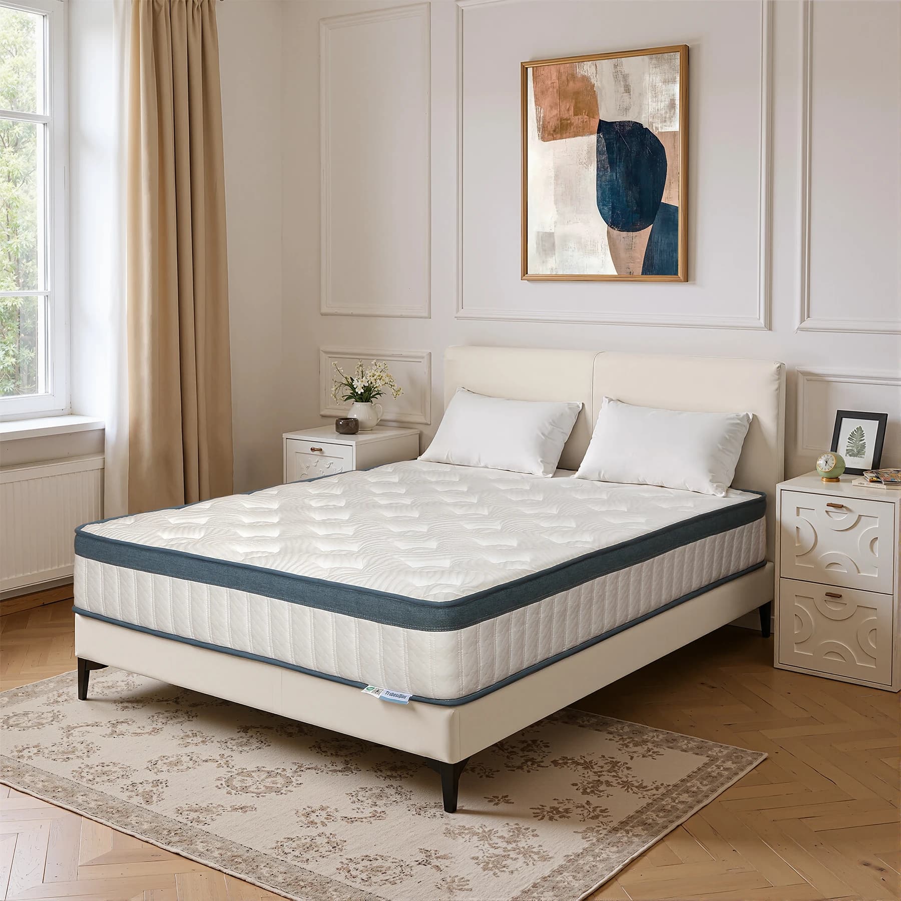 Tribesigns mattress 90/120/140/160/180 x 200 cm Height 25 cm Pocket spring Core mattress Hardness H3 7-Zone Orthopedic mattress
