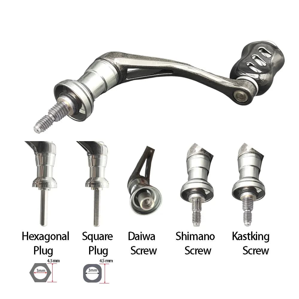 Spinning Fishing Reel Replace Handle for DAIWA/SHIMANO/KASTKING Plug Handle Screw-in Power Handle Fishing Reel Repair Spare Part