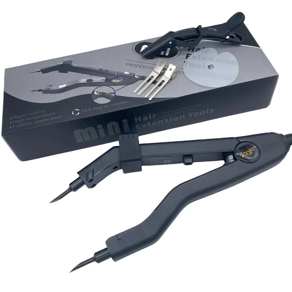EU/US plug JR-609C 24mm Mini Heating Sharp Tip Black Heat Hair Connector Temperature Controllable for Keratin Extension