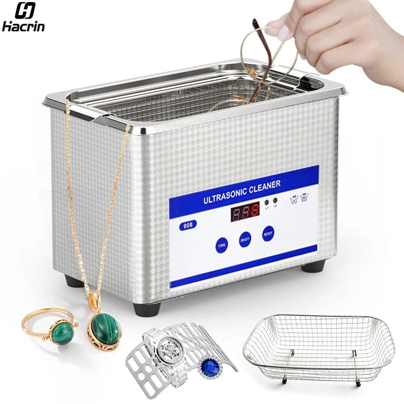 Ultrasonic Cleaner Ultrasound Glasses Jewelry Cleaner 40KHZ High Frequency Ultrasonic Washing Bath for Glasses Jewelry Cleaning