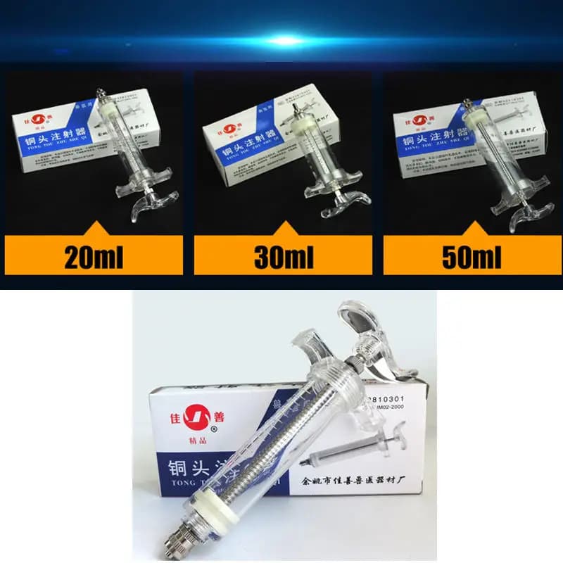 20ml 30ml 50ml 100ml Automatic Injection Veterinary Plastic Steel Syringe for Cattle Sheep Pig Poultry