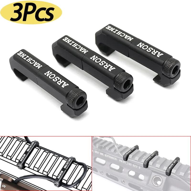 Rail Cover Picatinny Rail Handguard Wire Guide Tail Fixed 3pcs/Set Wire Guide System Cable Management