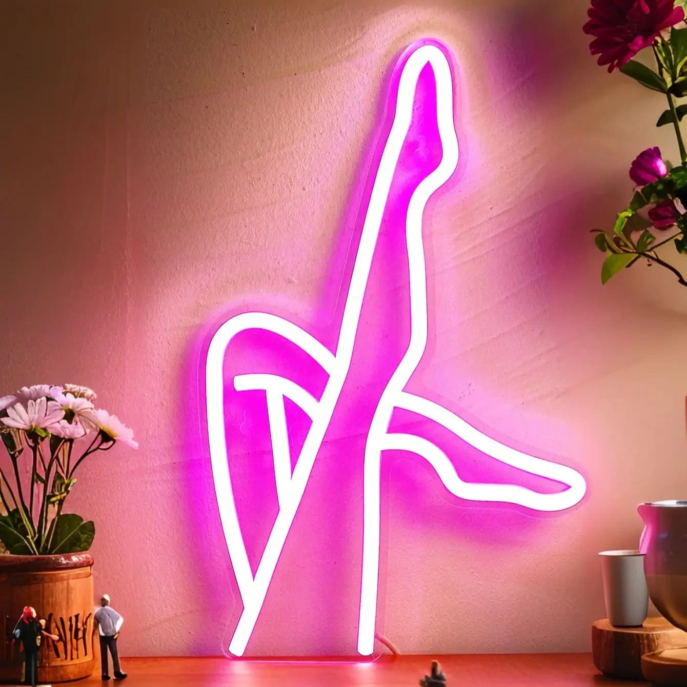 Chi-buy LED Neon Charming Legs USB Powered Neon Signs Decor Lamp Signs Birthday Gift Wall Art For Bedroom Room Bar Shop