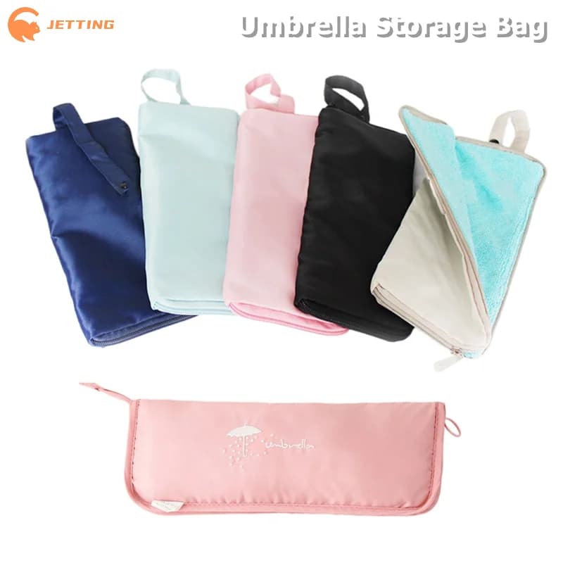 1pcs Travel Outdoor Umbrella Storage Bag with Zipper Waterproof Folding Quick-Drying Umbrella Cover