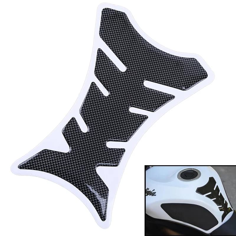 1pc 3D carbon fiber fishbone-shaped stickers suitable for automotive and motorcycle fuel tank pads fuel tank pad protectors