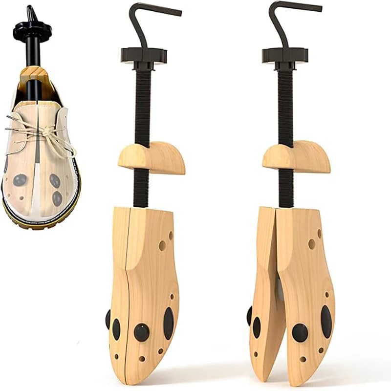1/2PCS Shoe Stretcher Women & Men Wide Feet，Wood Shoe Stretcher Adjustable Large Size Shoe Expander Widener Stretch Length Width