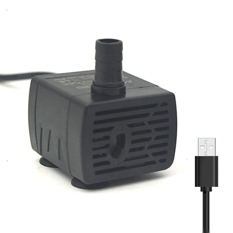 Ultra Quiet USB Aquarium Fish Tank Filtration Pump Mini Pet Fountain Submersible Adjustable Flow Water Circulation Pump 5V 5W