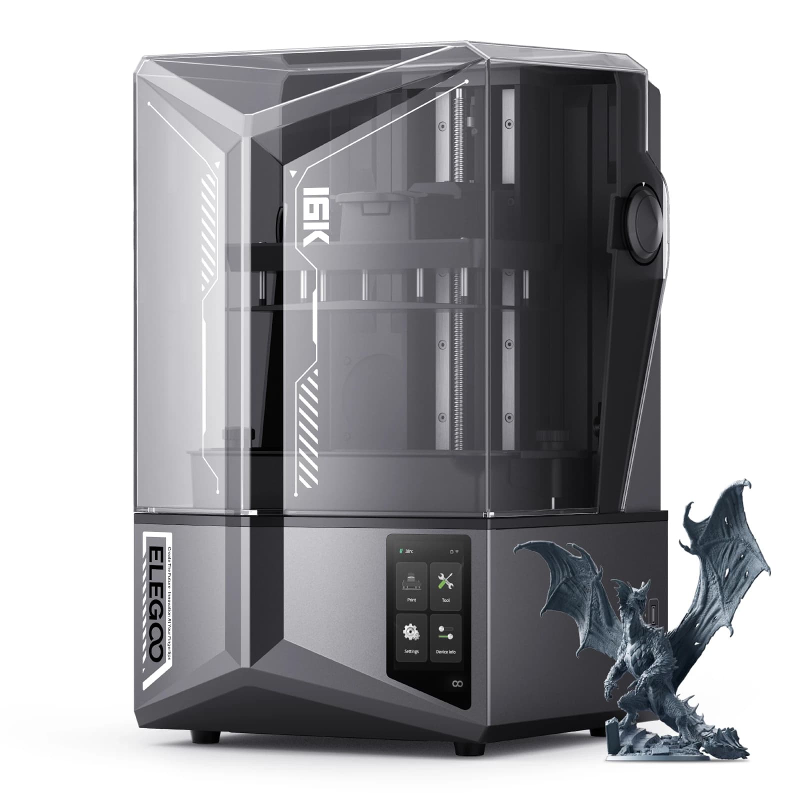 ELEGOO SATURN 4 ULTRA 16K Resin 3D Printer High Speed Printing Size 212x118x220mm