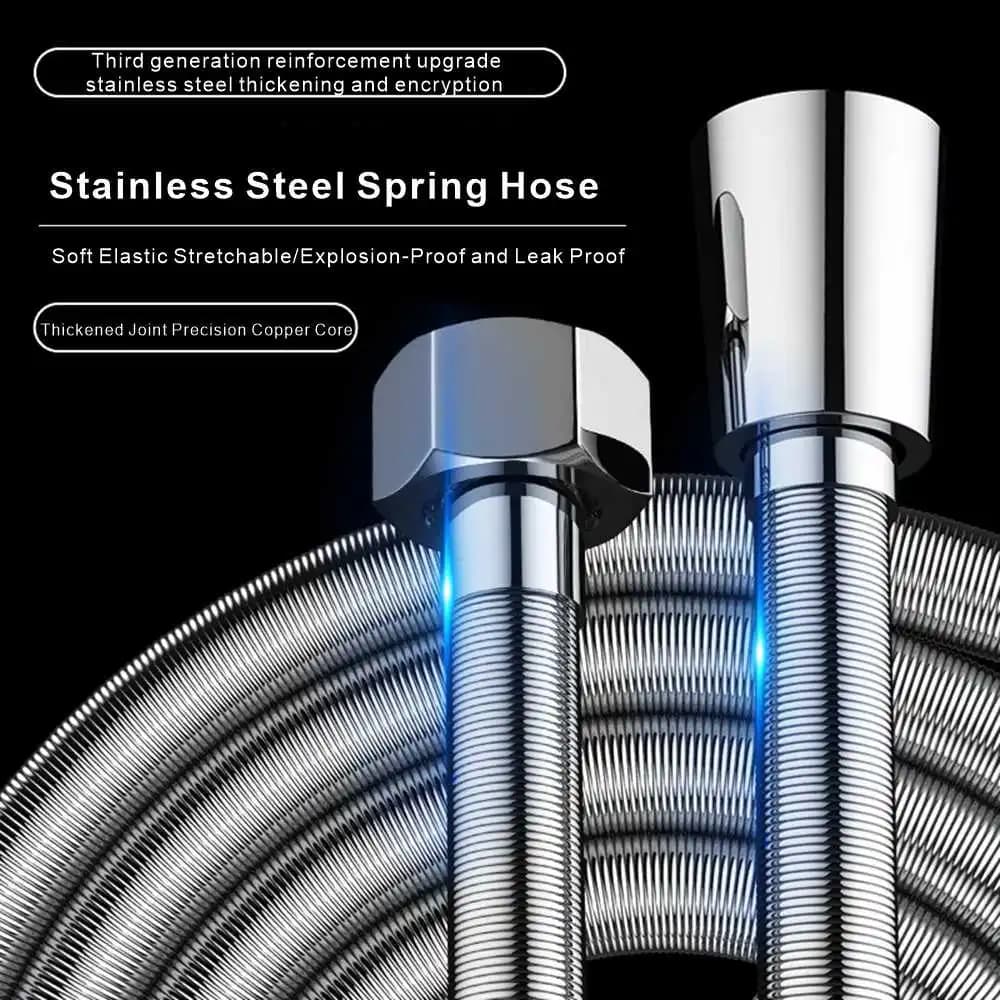 1.5/2M Stainless Steel Encryption Flexible Shower Hose Long Water Hose Extension Plumbing Pipe Pulling Tube Bathroom Accessories