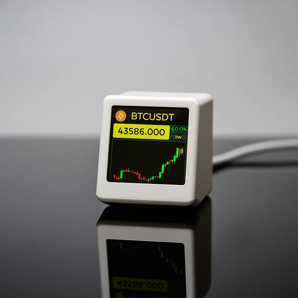 GeekMagic PRO BitCoin Cryptocurrency,Stocks,Futures,Currency Exchange Rate,Price Tracker Ticker,Time Clock Weather Display