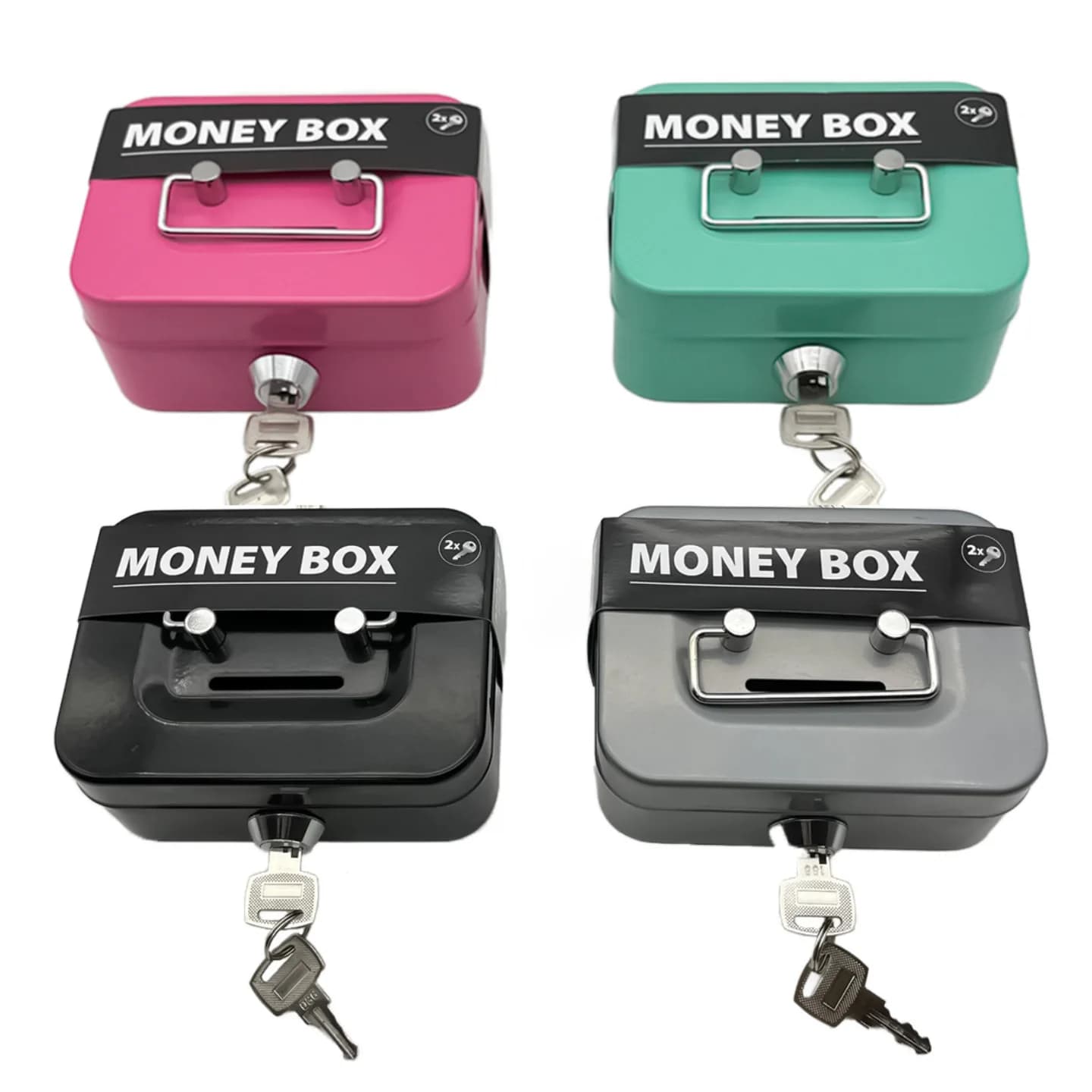 New creative portable piggy bank storage box small size with key storage box coin box with lock piggy bank