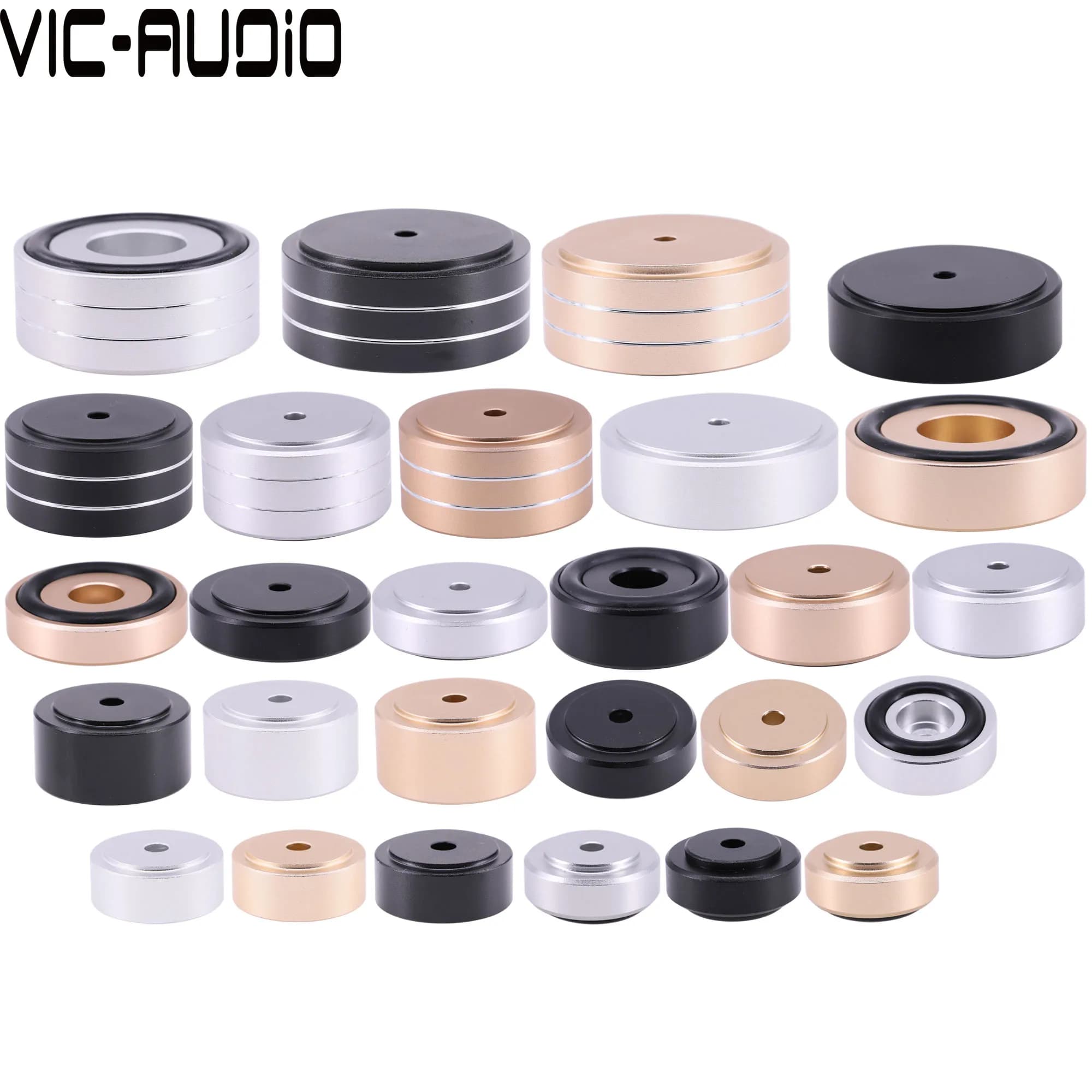Aluminum Amplifier Feet Shock Absorber Turntable Feet Rubber Audio CD HIFI Speaker Isolation Feet Pad Speaker Spikes stand feet