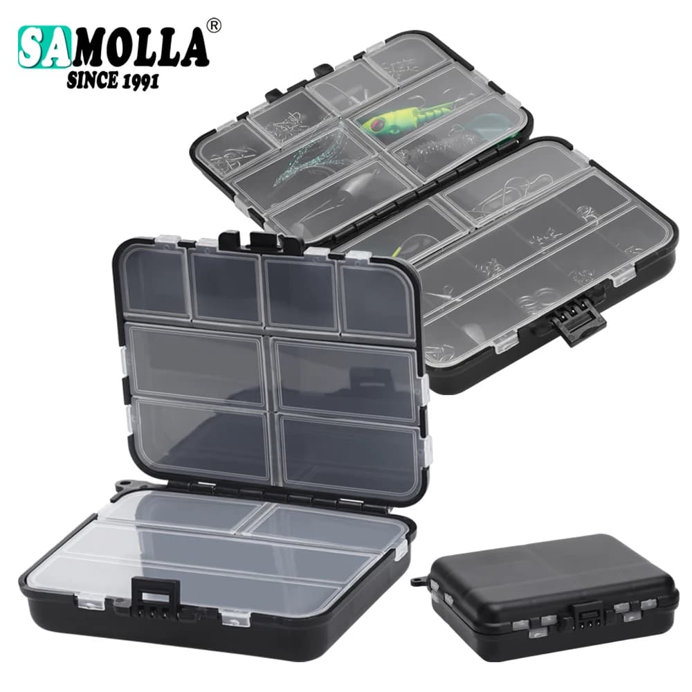 Fishing Tackle Bait Storage Boxes, Portable Double-Sided Lure Hook Organizer, Mini Utility Lures Fishing Box