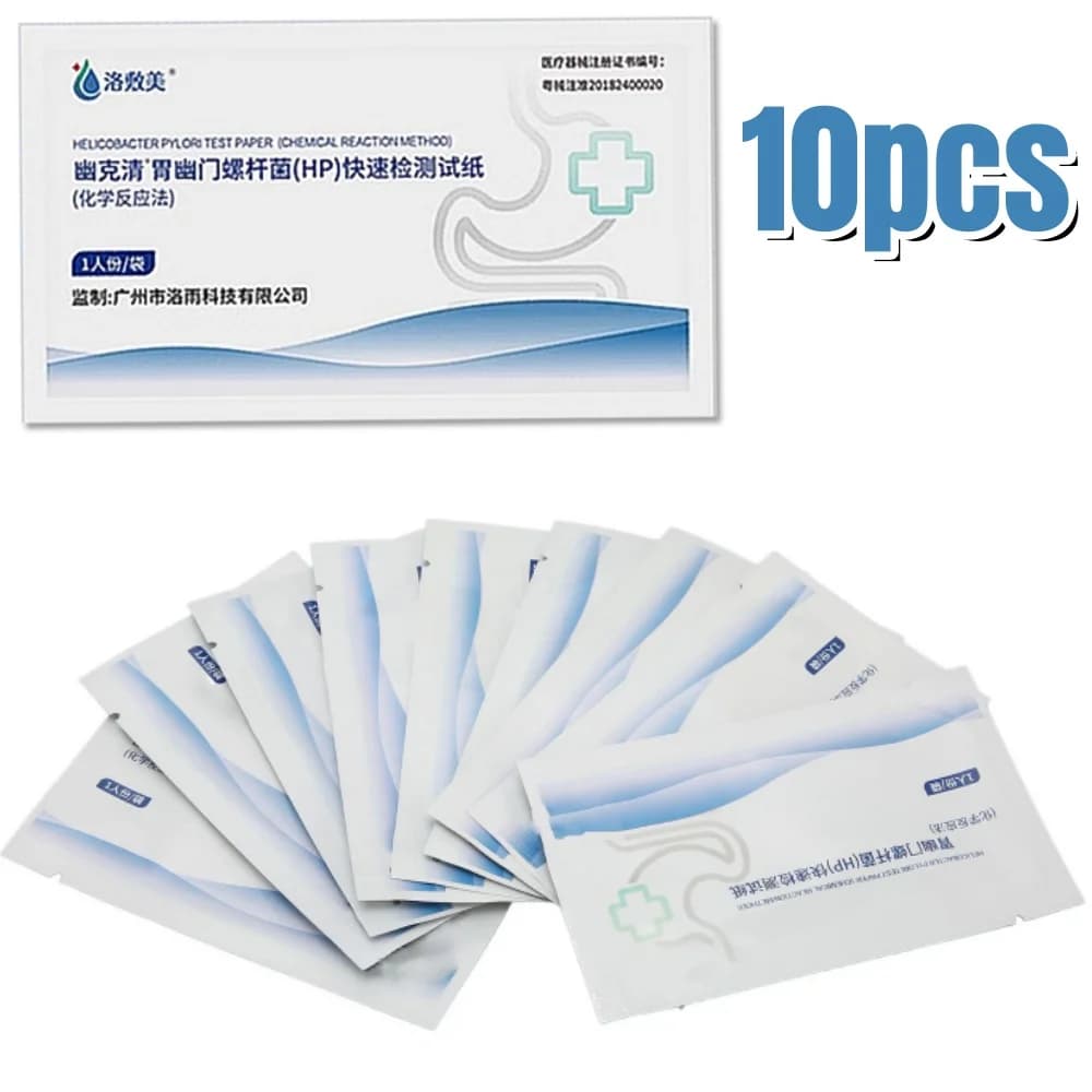 10Pcs Helicobacter Pylori Detection Oral Saliva Self Test Stomach Pain Gastritis Measure Rapid Accuracy Individual Package