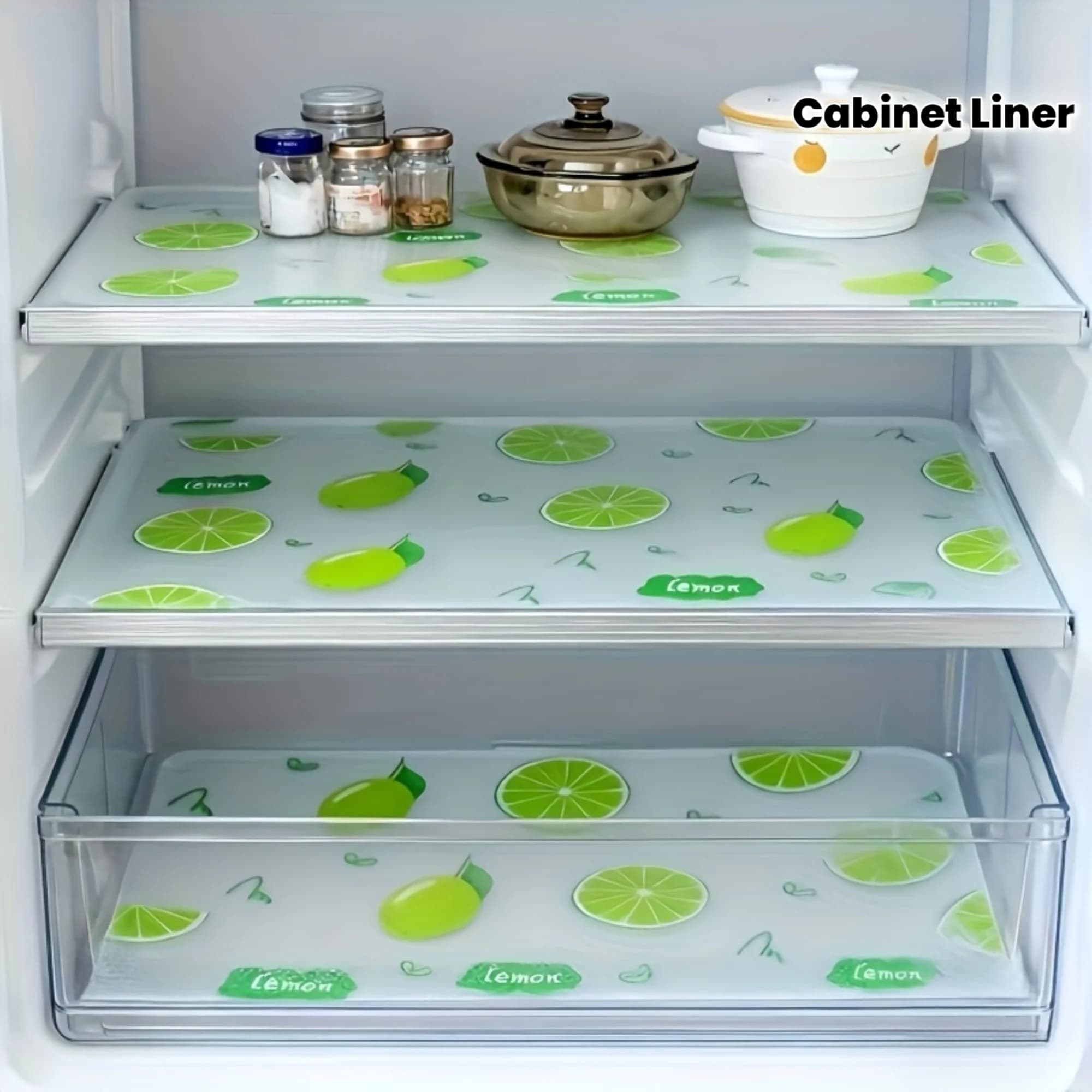 4PCS EVA Refrigerator Pad Waterproof Anti-oil Can Be Cut Washed Kitchen Placemat Drawer Shoe Cabinet Shelves Fridge Pad Home