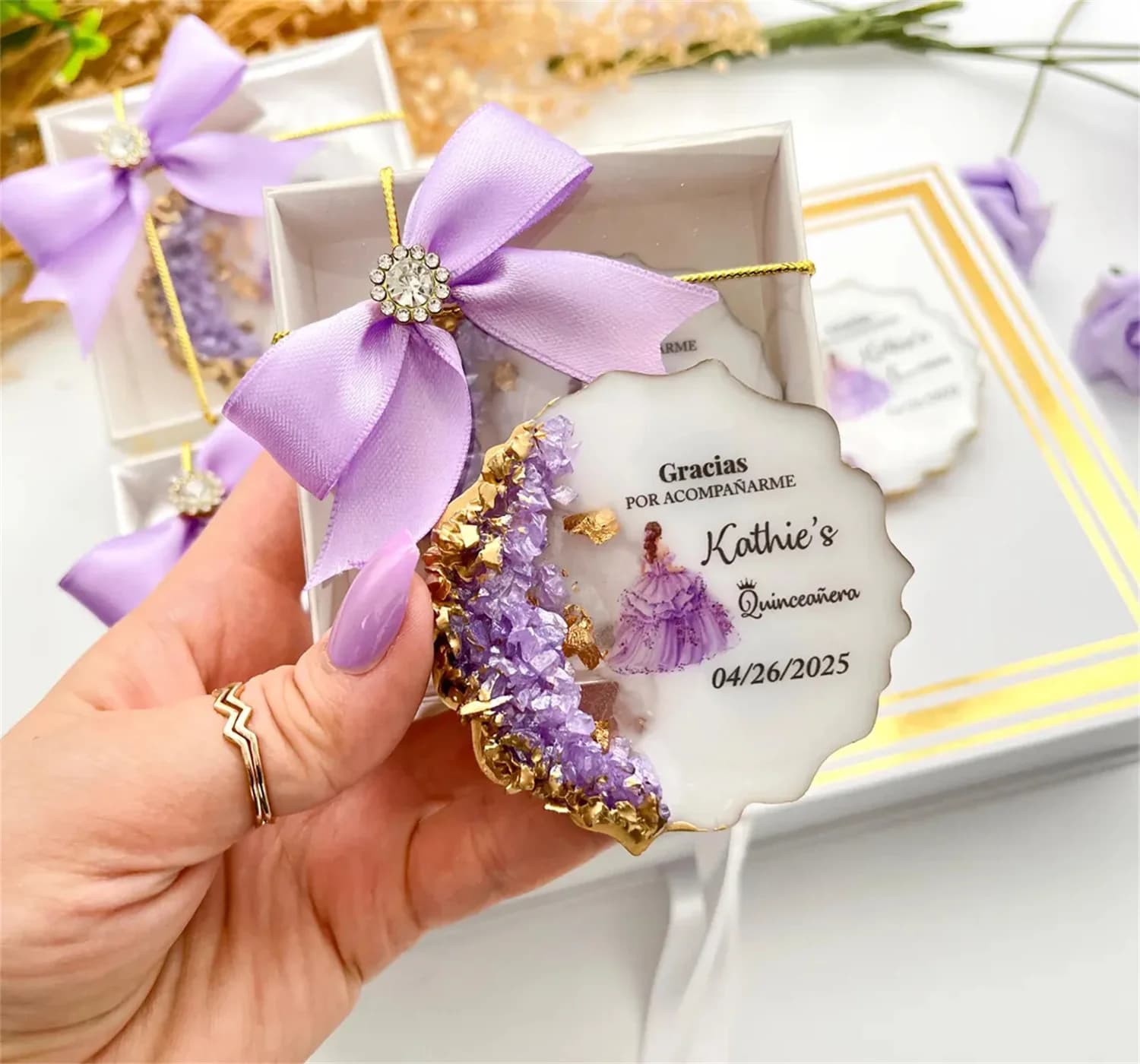 Quinceanera Guest Magnet Favors, Sweet 16 Party Favor, Mis Quince Anos, Sweet 15 Recuerdos