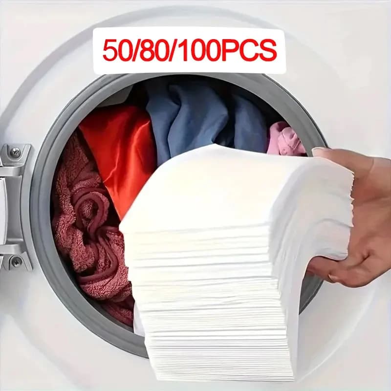 Laundry Color Absorbing Paper Anti-dyeing Laundry Tablets For Washing Machine Clean Clothes Color Catcher Sheets 50/80/100Pcs