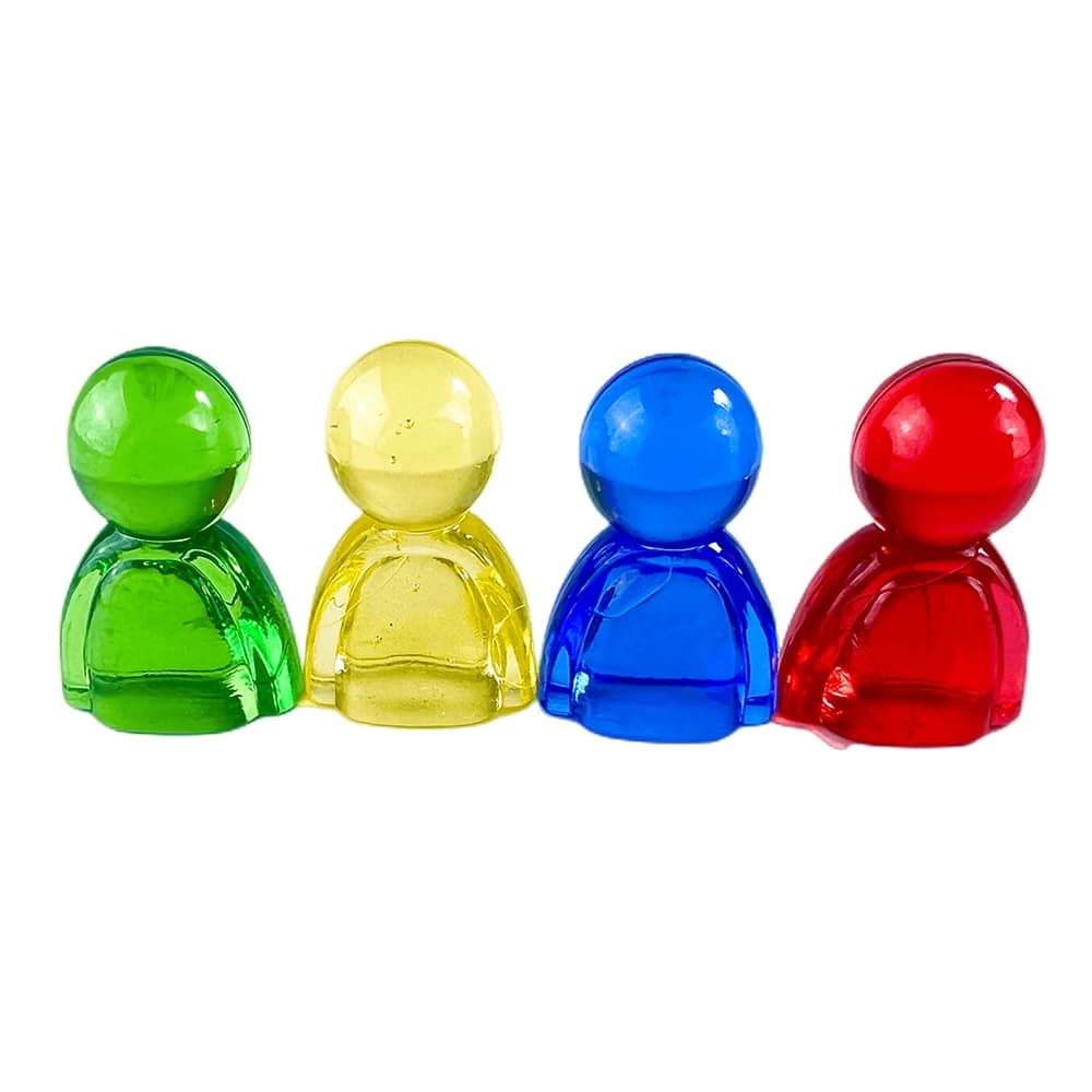 10pcs Humanoid Transparency Chess Game Acrylic Pieces for Chess Tabletop Games Accessories