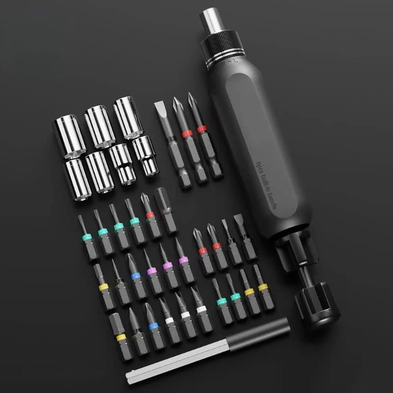 37 in 1 Ratchet Screwdriver Set with Extension Rod Manual Tool for Computer Mobile Phone Repair Home High Quality Screw Driver
