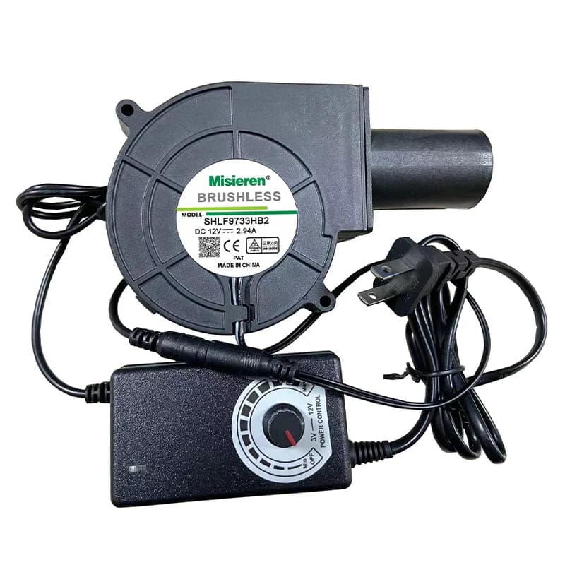 DC 12V 2.85A Mini Blower Firewood BBQ Stove Adjustable Speed Large Air Volume Turbo Fan 5500R/Min Waste Oil Stove Wood Stove