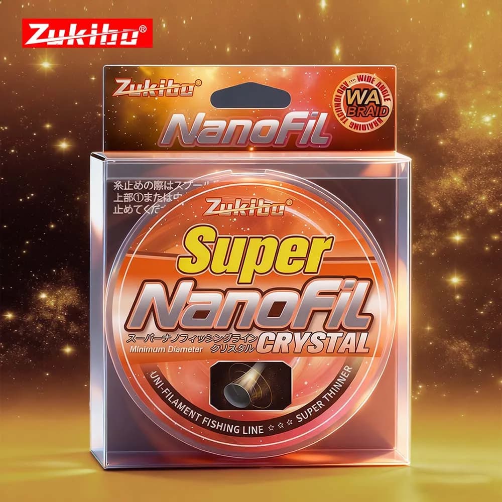 ZUKIBO New Winner Nanofil Crystal Unifilament Fishing Line White Smooth Thin Soft Line Abrasion Resistant for Spinning Reels