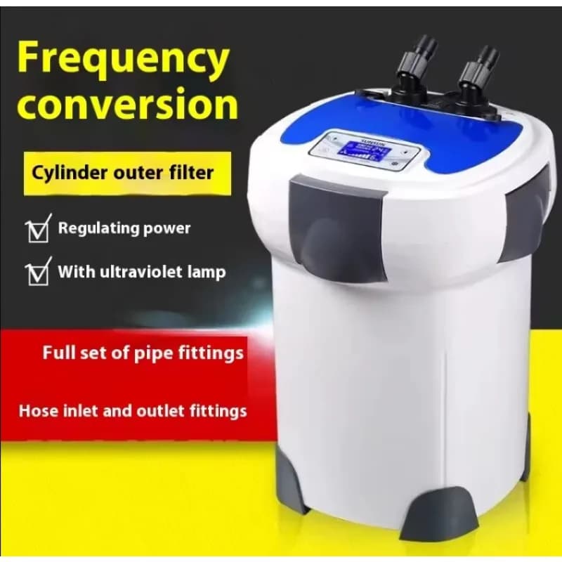 1200-3000L/h SUNSUN HW-3000 LCD Display 4-Stage External Canister Filter with 9W UV Sterilizer for Aquarium Fish Tank Adjustabl