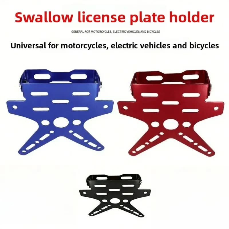 Universal for Motorcycle Rear License Plate Frame Bracket Rack Scooter Adjusted Number Plate Holder Multiple Colors Available