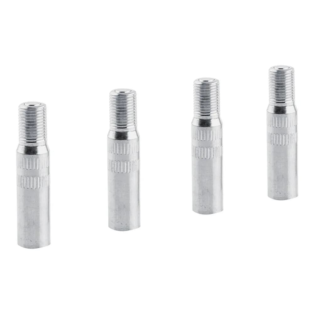 4PCS Metal Valve Stem Extenders Chrome Plated 4cm Tire Valve Extension Screw-on Rust & Corrosion Resistant Wheel Valve Caps