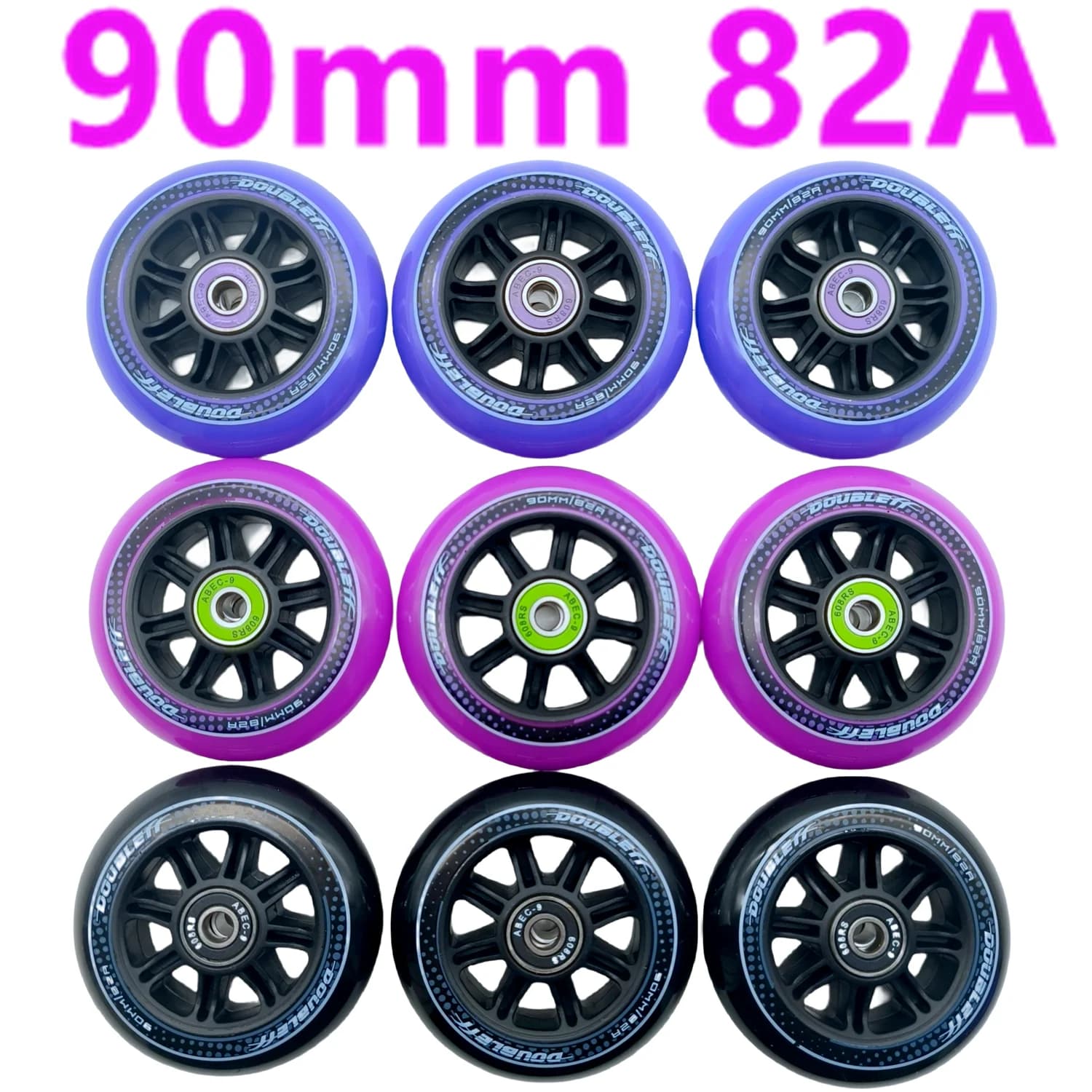 Speed Skate Wheel 82a 90mm 100mm 110mm Bearing 608z 8Wheels/Lot