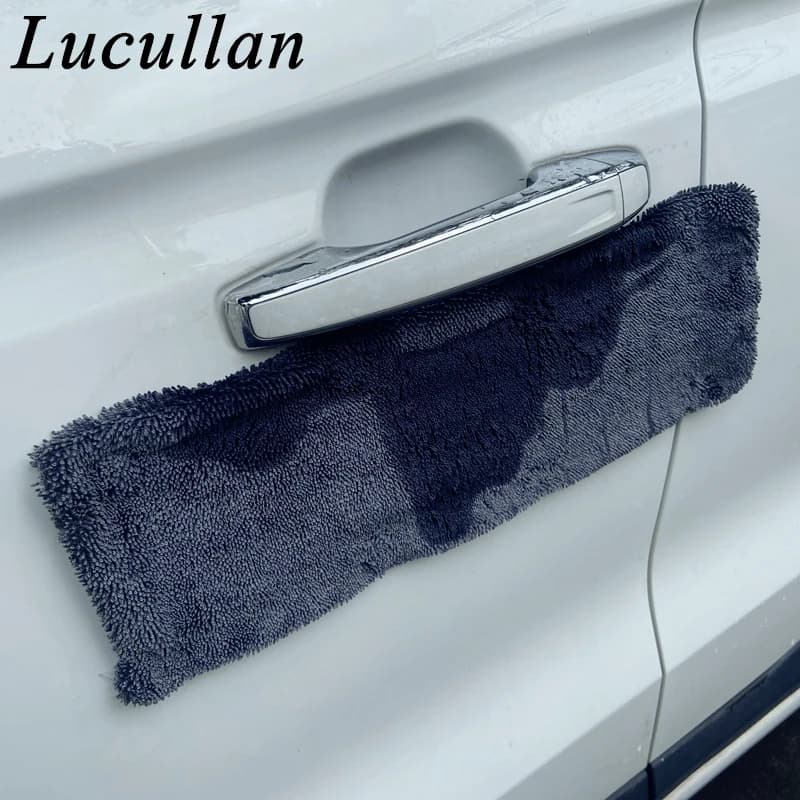 Lucullan Magnet Premium Twist Loop Microfiber Towels For Drying Dripping Water From Door Handle&Mirror
