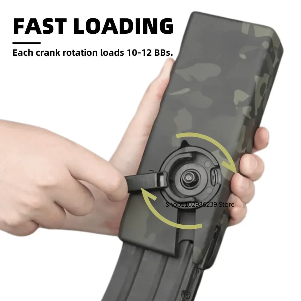 1000 Capacity 6mm BBS Speed Loader Plastic BB Storage Box for M4 Hand Crank Magazines Quick Loader Airsoft Gear Accessories