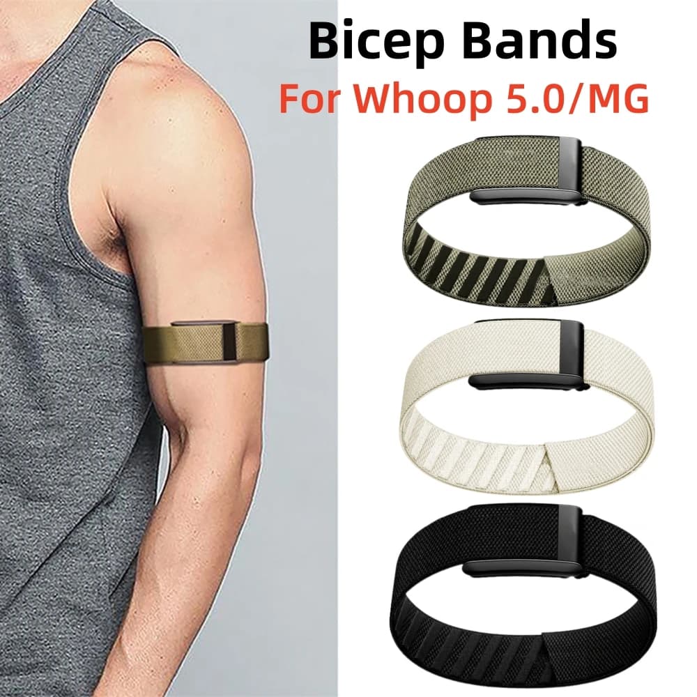 Suitable for Whoop 5.0/MG Nylon Sport Breathable Replacement Band Adjustable Arm Strap Bicep Band Arm Movement Replacement Strap