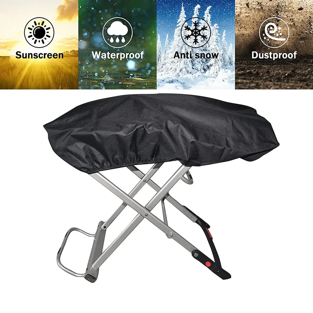 Outdoor 210D Oxford Cloth Barbecue Cover,Portable Gas BBQ Stove Cover,Adjustable Baking Tray Cover Waterproof Dust Grill Cover