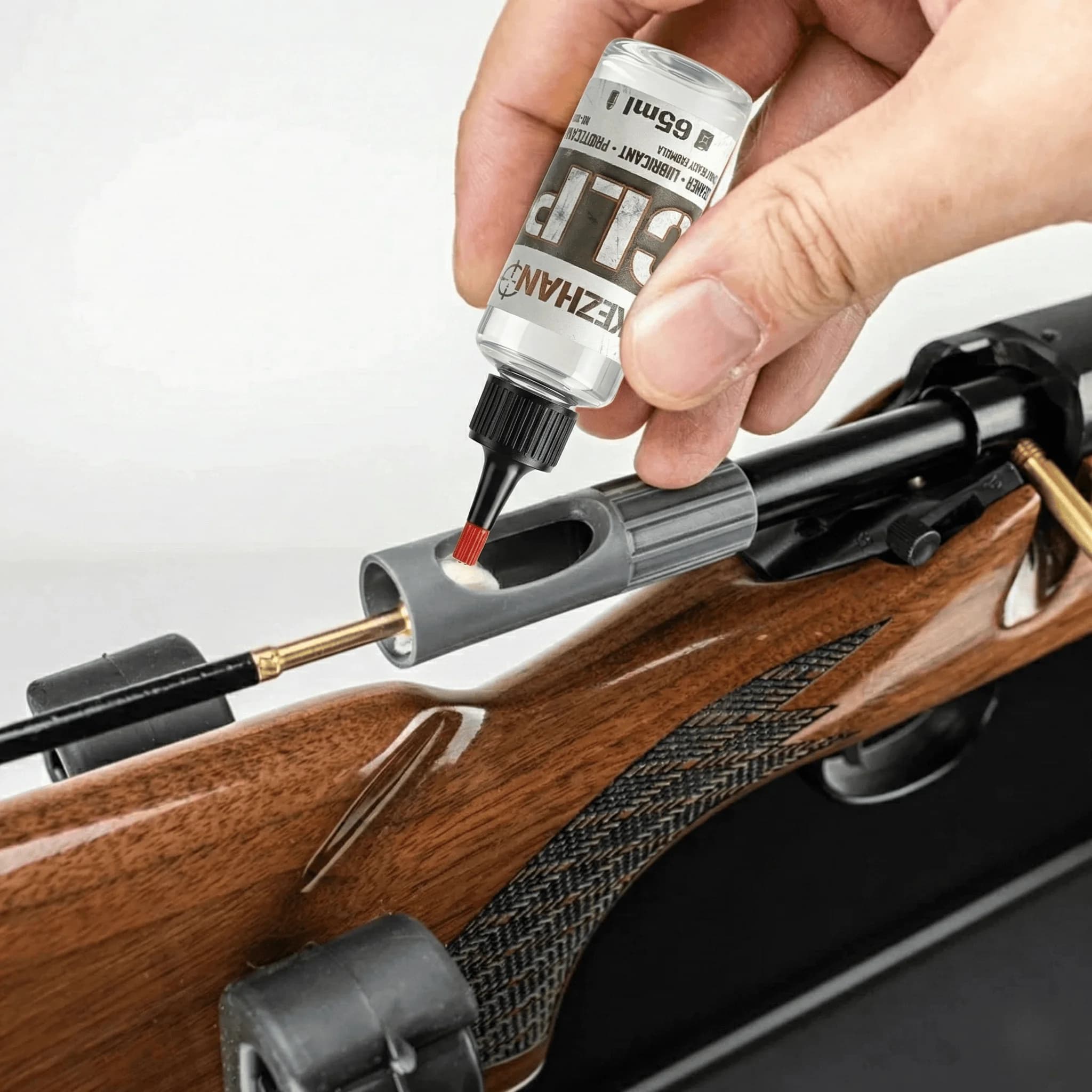 Tactical Gun Bore Guide & CLP Oil Kit. Universal .17 .22 .30 Cal Rifle Cleaning Maintenance. AR15 Hunting Bore Protector Set