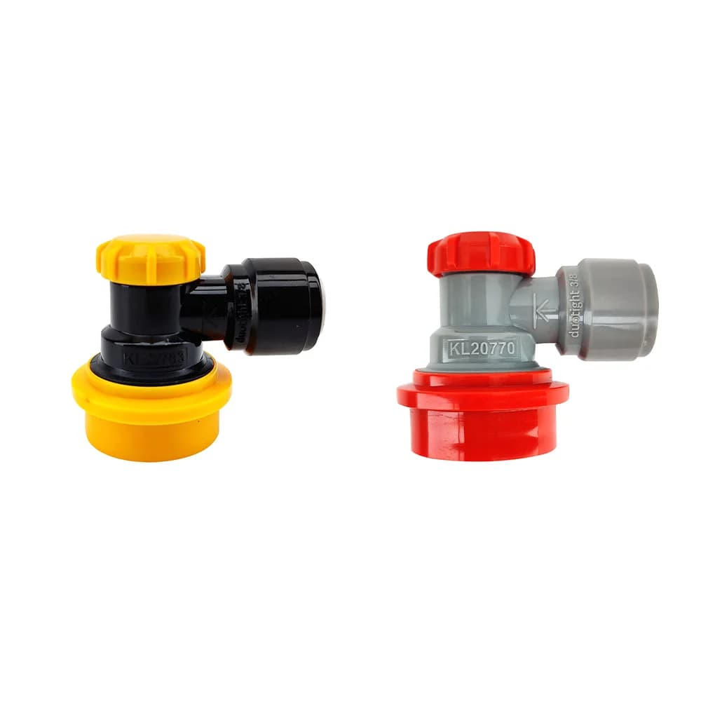Kegland duotight  Keg Ball Lock Disconnect - (Grey Gas) And (Black Liquid) Beer Home Brewing