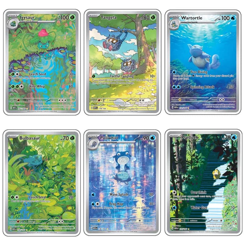 Homemade Pokemon Acrylic Charmander Psyduck Blastoise Squirtle Bulbasaur Venusaur Cartoon Anime Peripherals Card Ornament