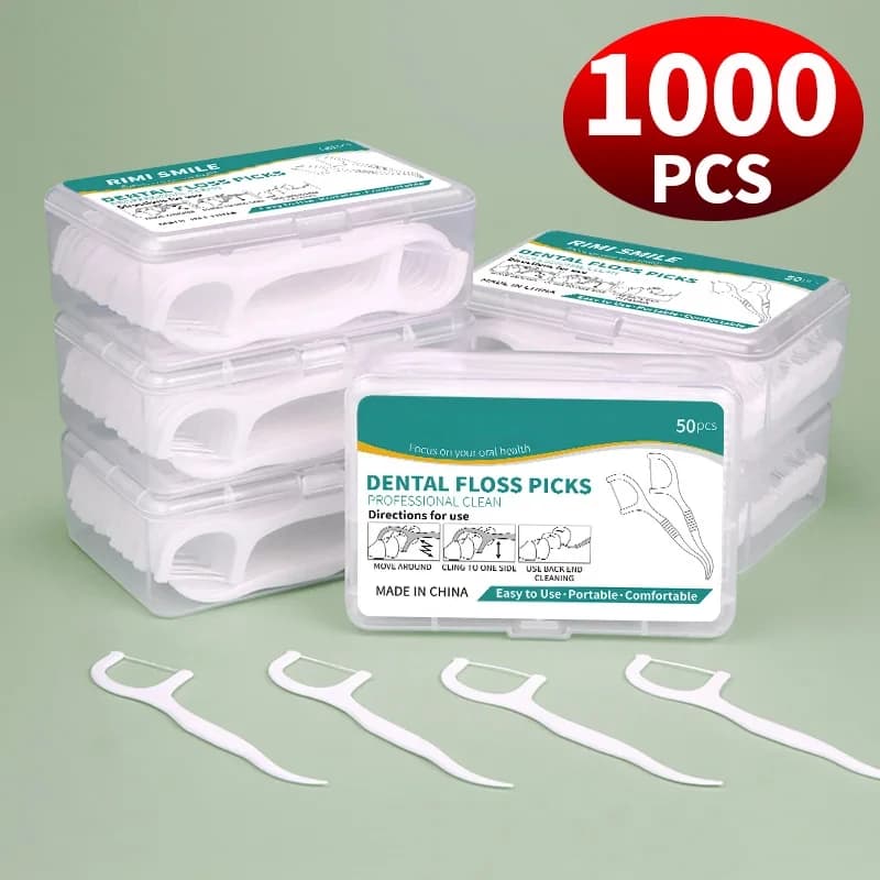 1000/600/300/150PCS - Ultra Fine Dental Floss Stick - Clean the Gaps Between Teeth with One Piece - Oral Care Tool