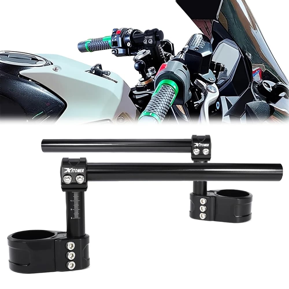 Aluminum Adjustable Handlebar 41MM Clip-On Handle Bar Raiser Universal Fit For Honda CBR600 F1 F2 F3 CBR 650F VFR800 VFR 750 F